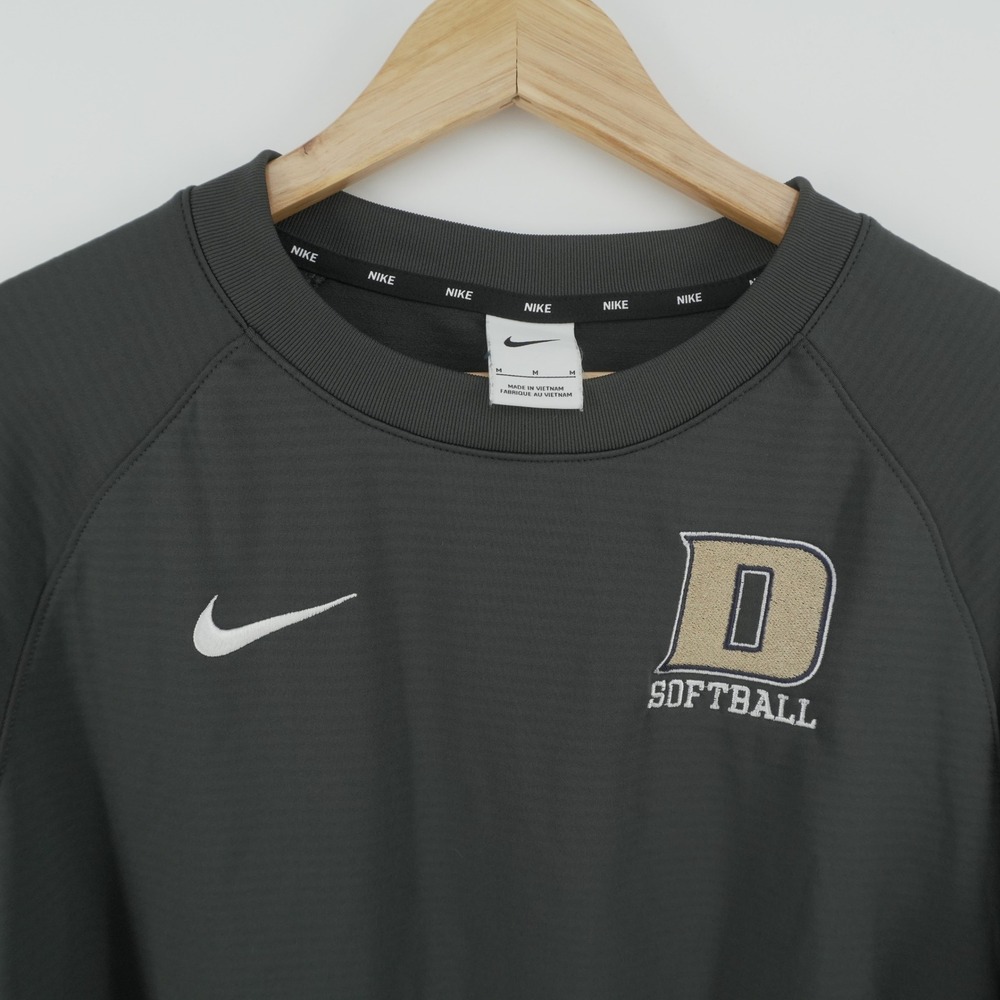Nike Training Top Mens Medium Grey Dri-FIT Softball Long Sleeve Shirt RN56323